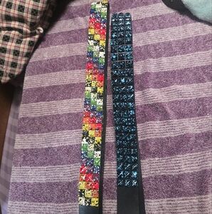 Colorful Dice and Blue Studded Belts